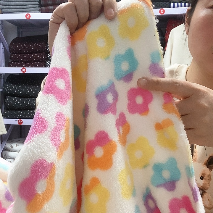 聚酯纤维孤品法兰绒小花