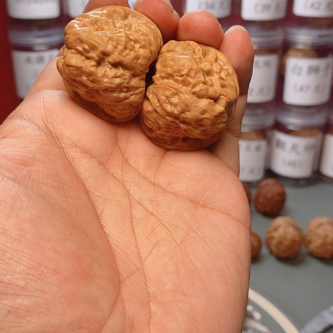 核桃把件40尺寸蛤蟆头核桃