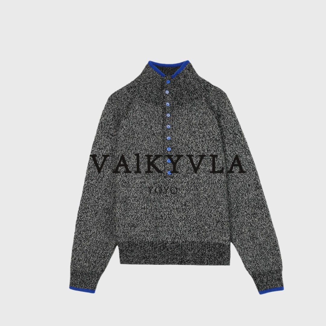 【Valkyvia/悠悠奢品】克莱因蓝老钱风秋冬加厚气质百搭特种纱0990