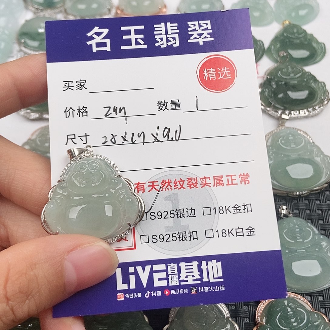 刘***曦翡翠银S925镶嵌颈饰