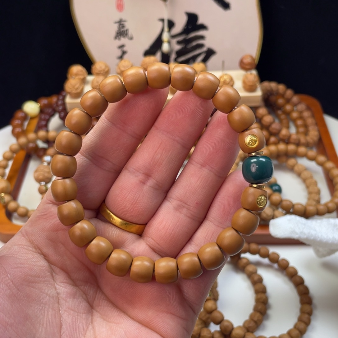 猴头核桃手串全品哑光直切镶嵌搭配款9号