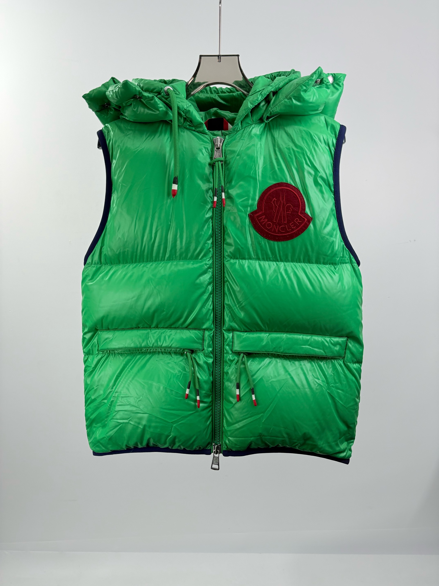 95新 MONCLER  MONCLER蒙口 盟可LORENT绿色羽绒马甲 2码 15301