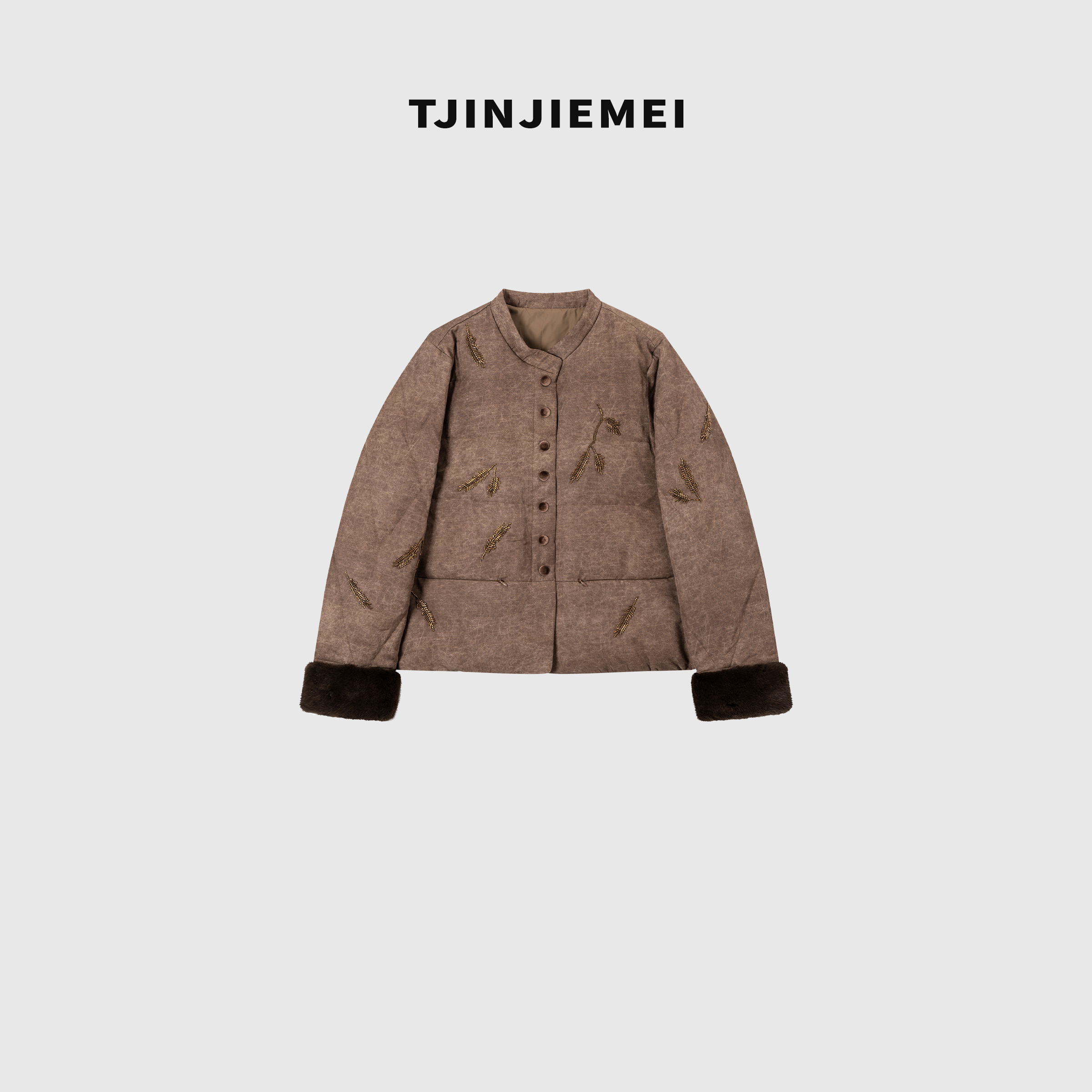 T井姐妹【雅韵】设计感新中式重工水貂领鹅绒YRF2511-8070