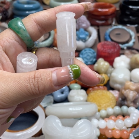 合金石英质玉（黄龙玉）手链
