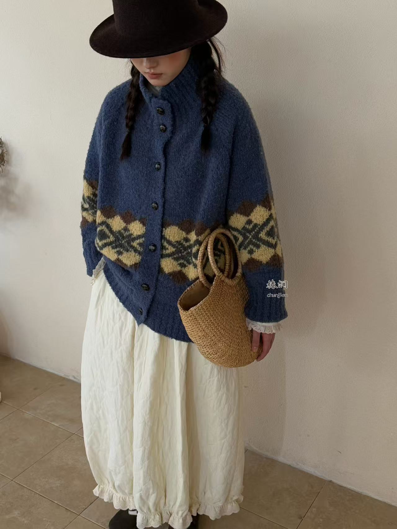 米多多  椿涧#10030#日系气质复古外套 kc