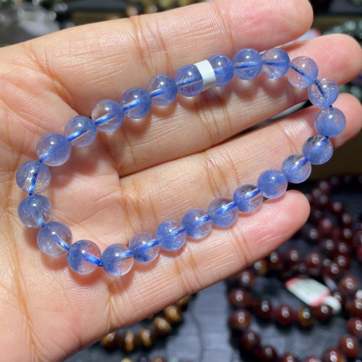 【闪购商品】水晶手串未镶嵌蓝发晶手串