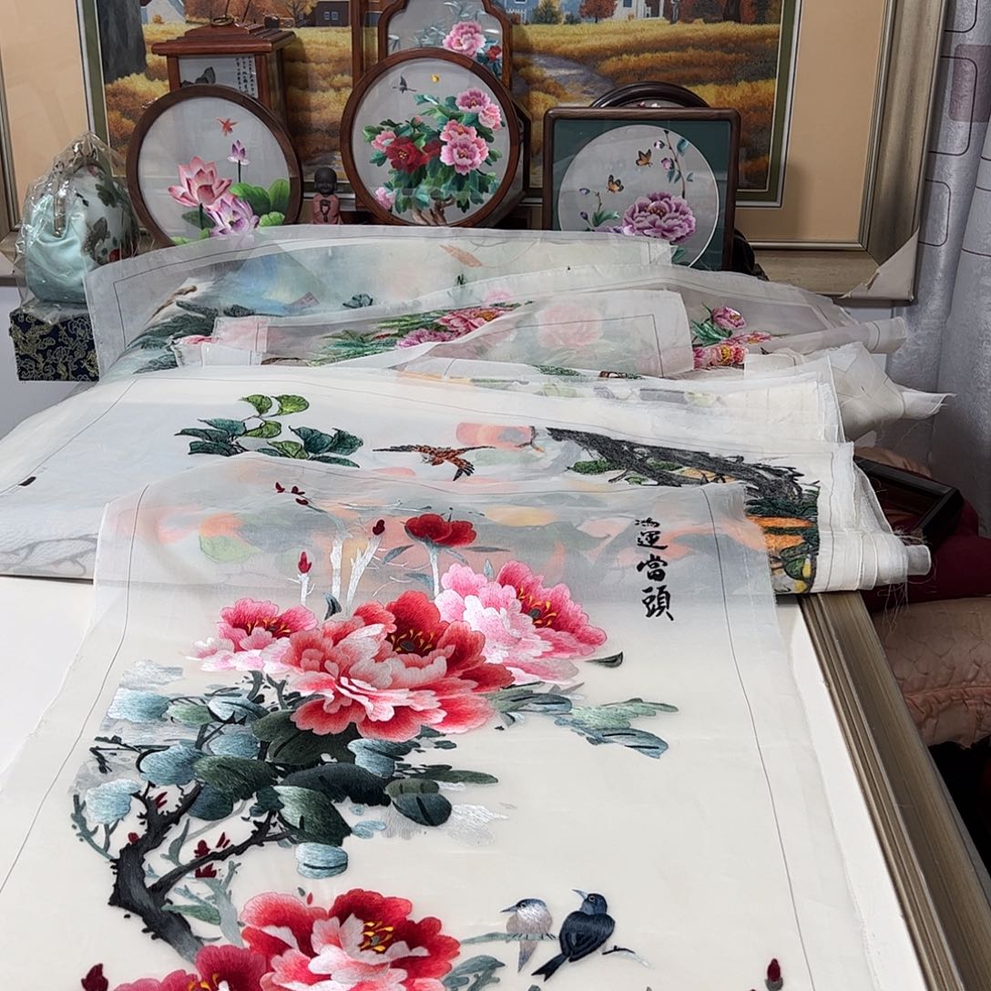 刺绣相*纯手工刺绣画