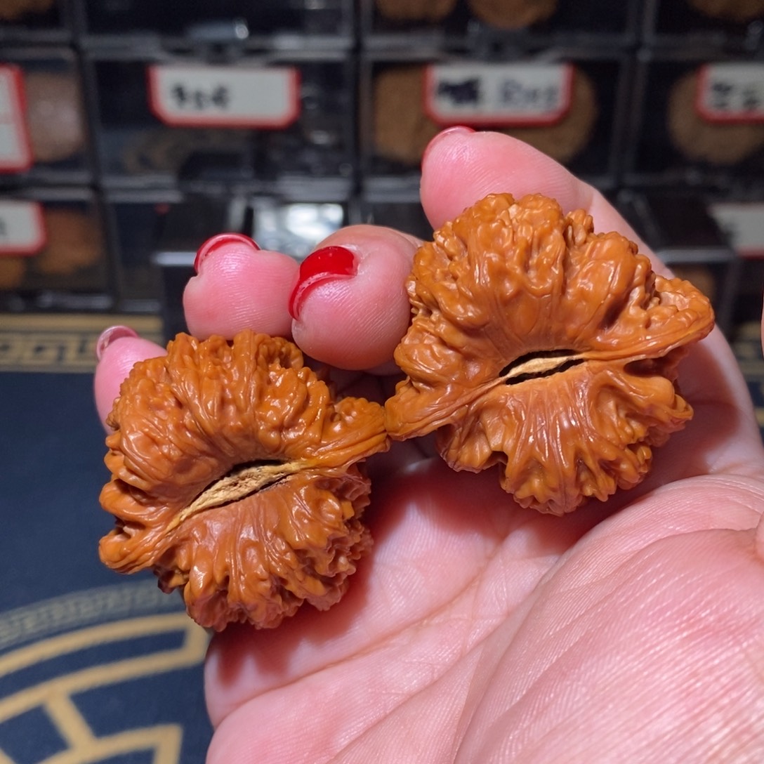 南***火把件文玩核桃密纹