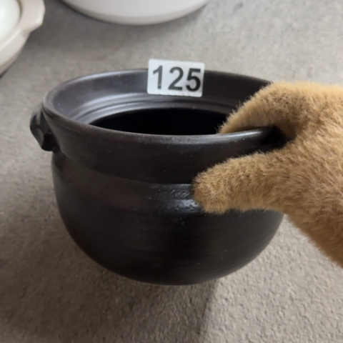 泥塑磁州窑出口尾货干烧锅口径18高12.5