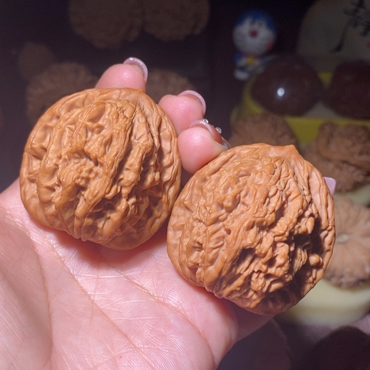 吊坠文玩核桃橘红色麦虎42,5