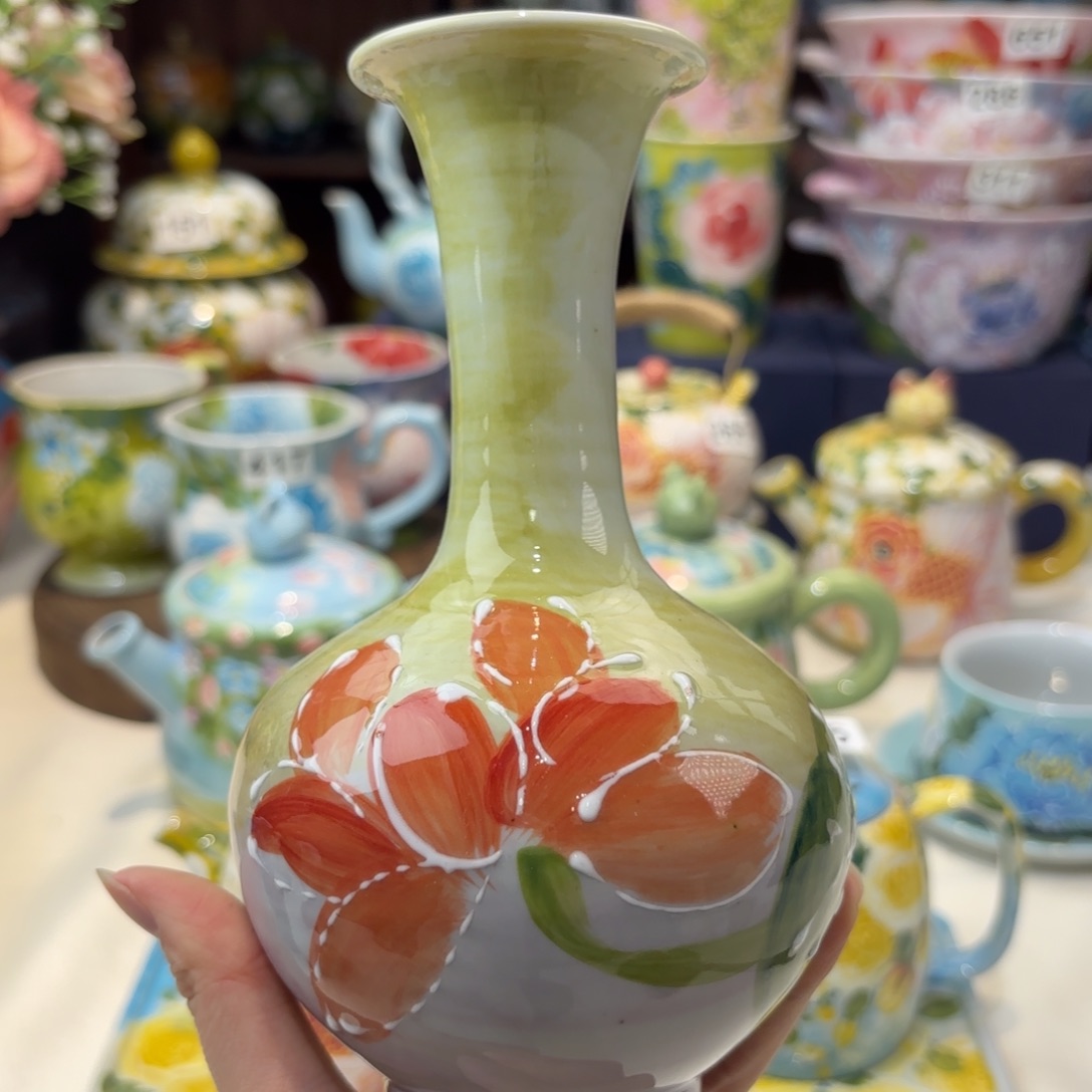 瓷片景德镇手绘高温釉下彩陶瓷茶具