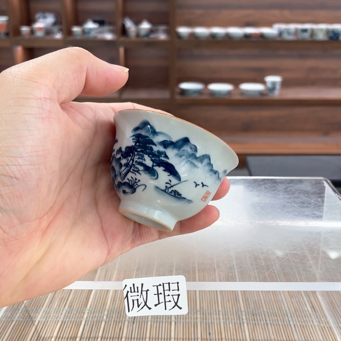 釉下彩纯手绘微瑕