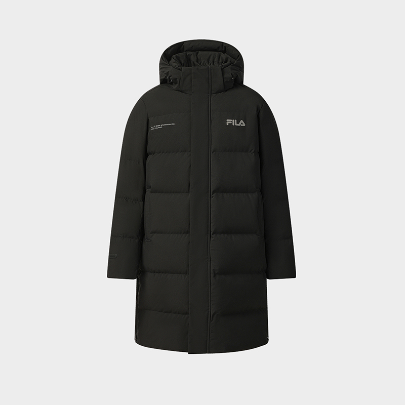 【长款保暖RGB羽绒服】FILA斐乐男冬款运动休闲鸭绒外套F11M549904F