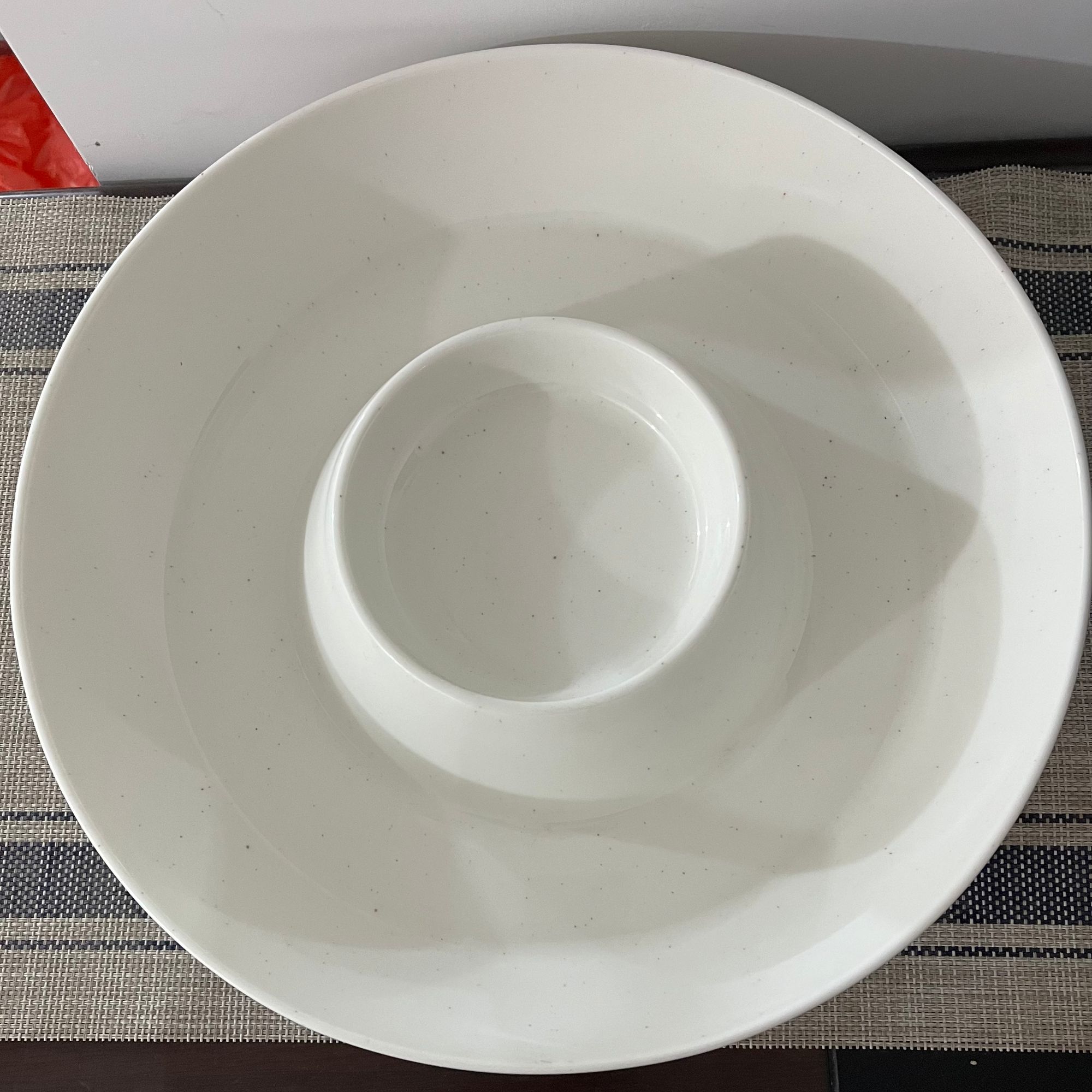 1个装 微微瑕 长31.5cm宽31.5cm高5.5cm日常家用高温陶瓷饺子盘