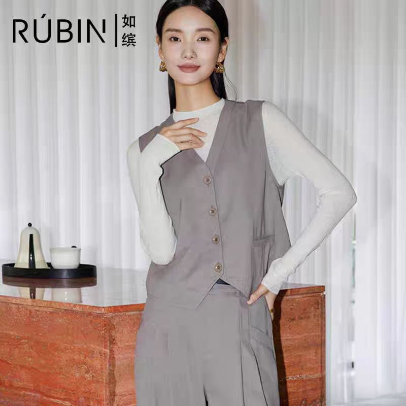 马甲通勤风常规款马夹休闲时尚无袖简约气质小众春季显瘦