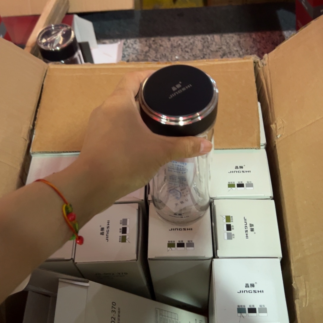 晶双层370玻璃杯哑光玻璃杯吧➕杯套