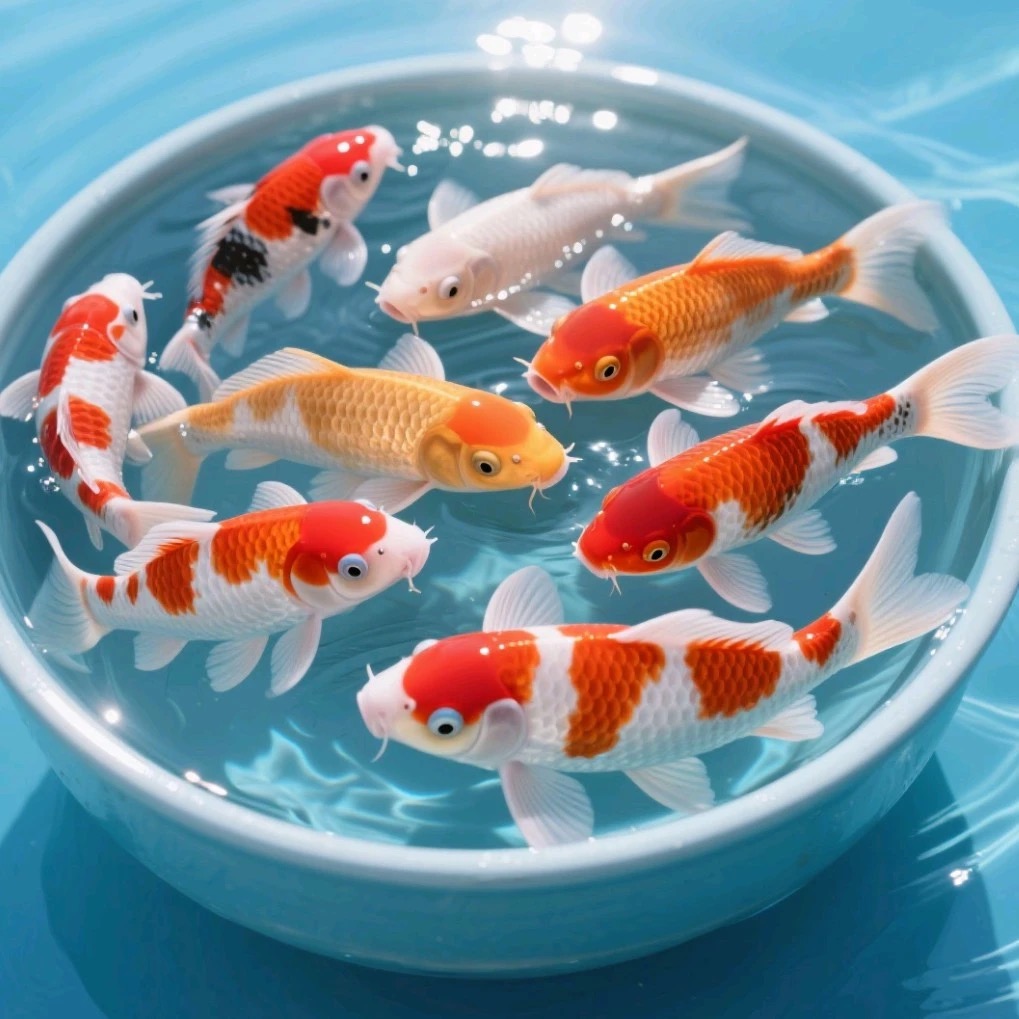 【热】精品血统多彩小锦鲤7-9公分 好养花色多随机发 9条全国包邮