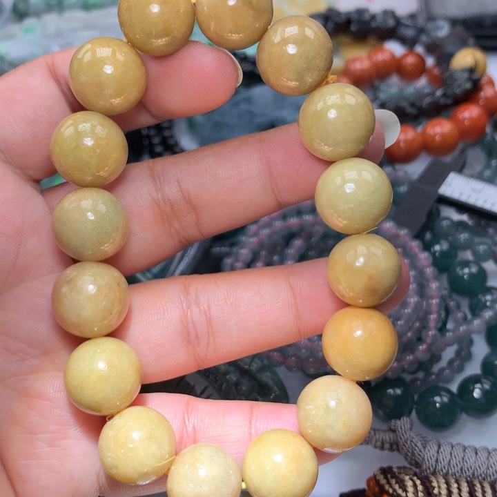 翡翠颈饰未镶嵌保真天然A货翡翠