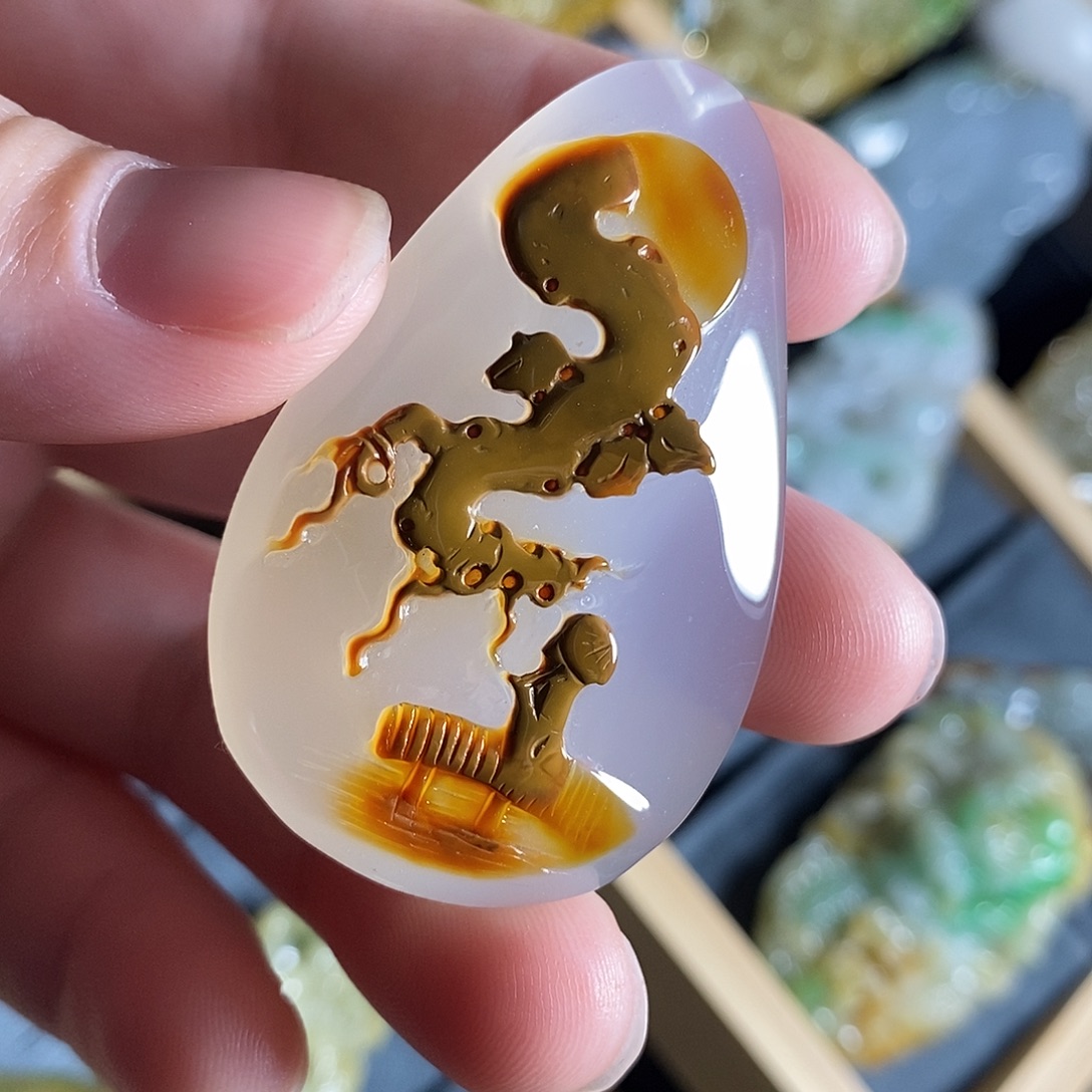 玛瑙/玉髓合金颈饰