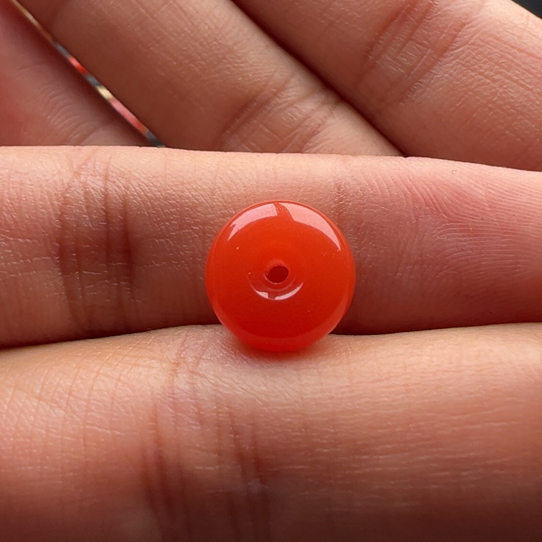 南红玛瑙平安扣10.9x5.5未镶嵌