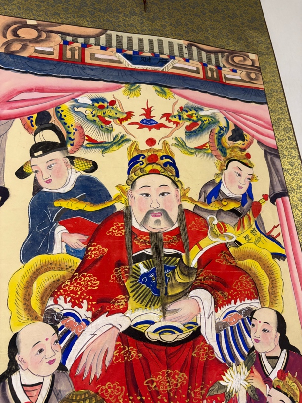 纯手绘财神爷挂画文财神画像卷轴客厅装饰画供奉年画