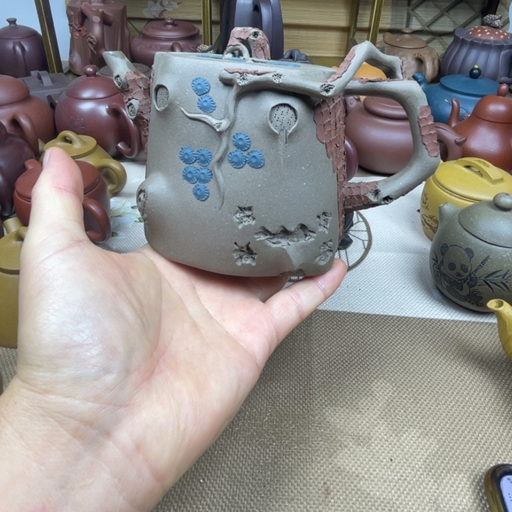 传***哥紫砂茶壶紫砂壶青段松桩450cc