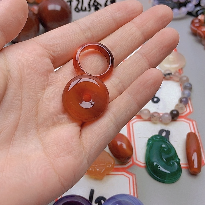【闪购商品】玛瑙/玉髓未镶嵌珠宝半成品@****燊