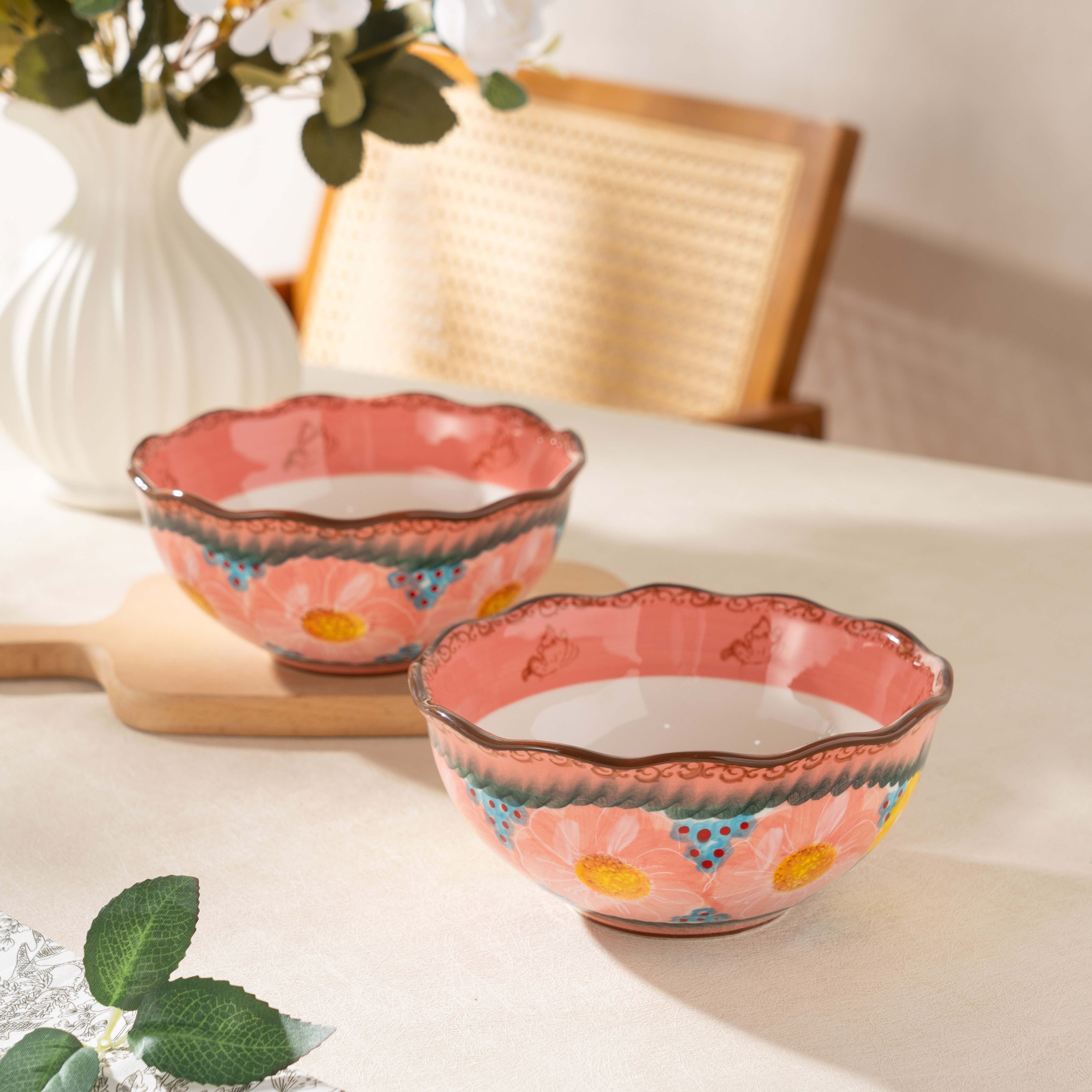 【SILESIA/出口原单】樱花雪月-6.5寸花边面碗