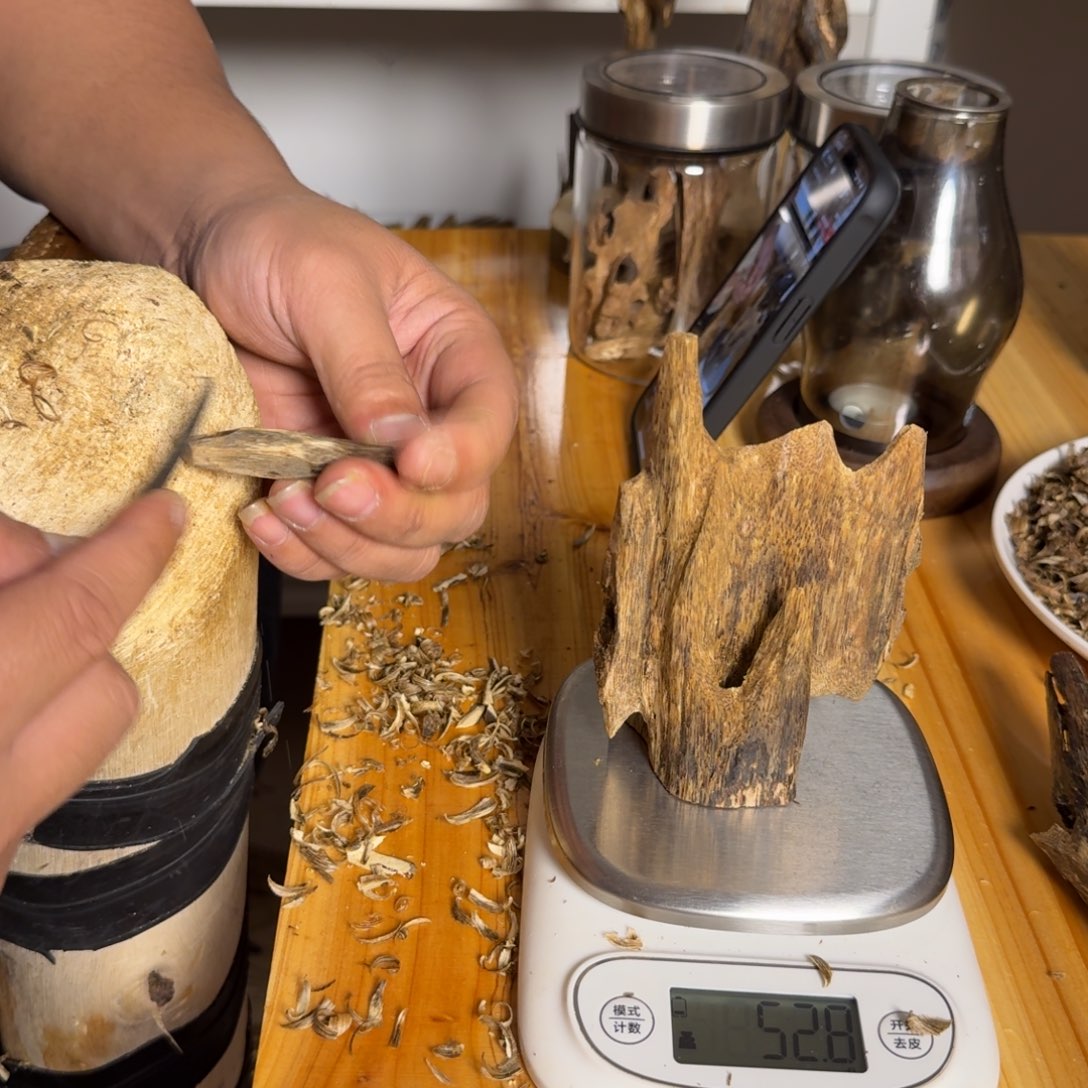 沉香陆河虫漏52克