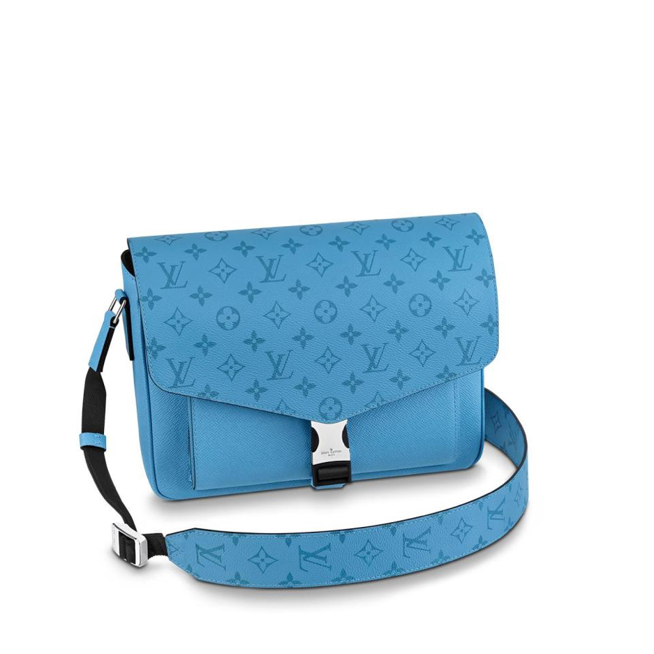 95新 LouisVuitton/路易威登 97新蓝老花NEW男士1092邮差包斜挎包