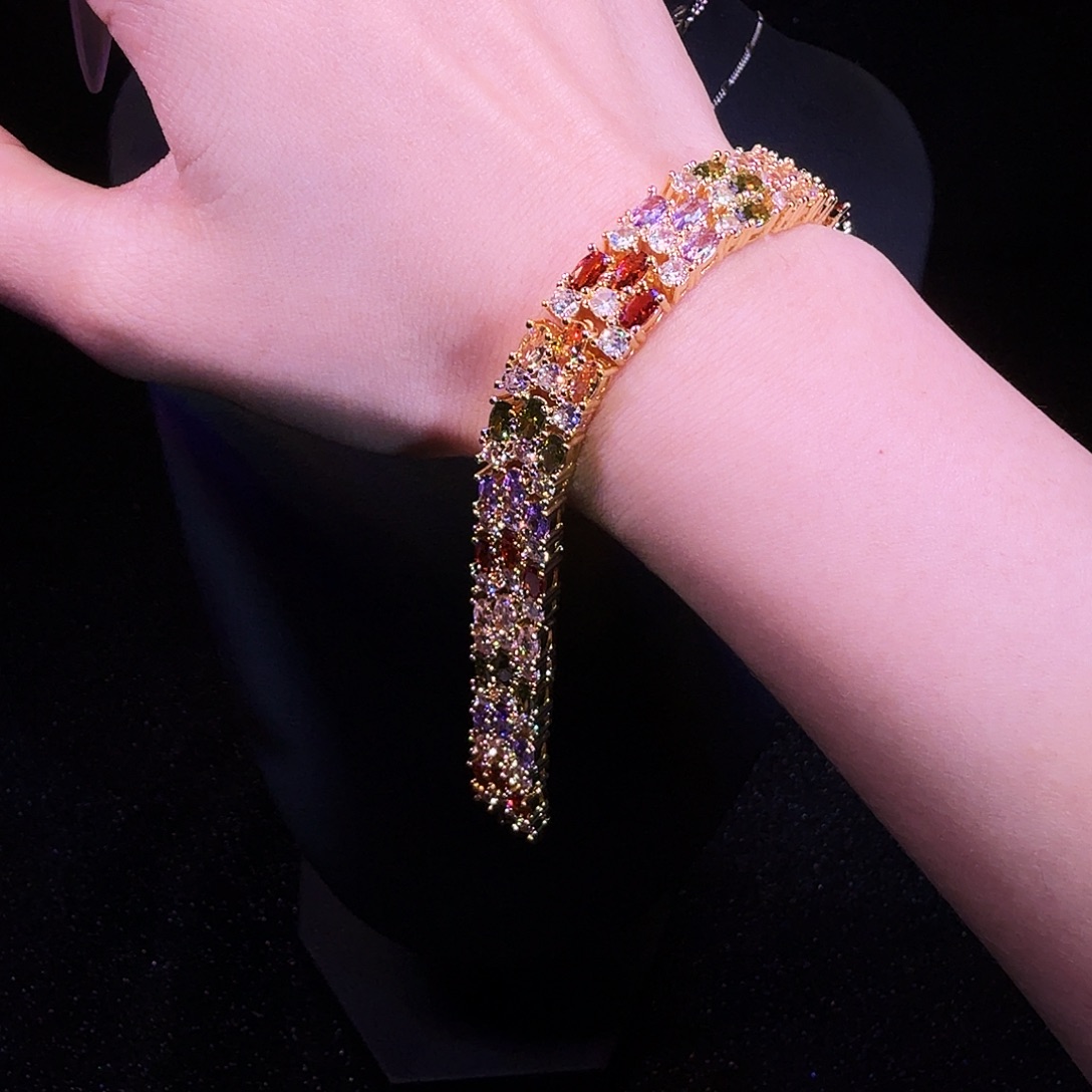 锆石合金彩锆豪镶手链