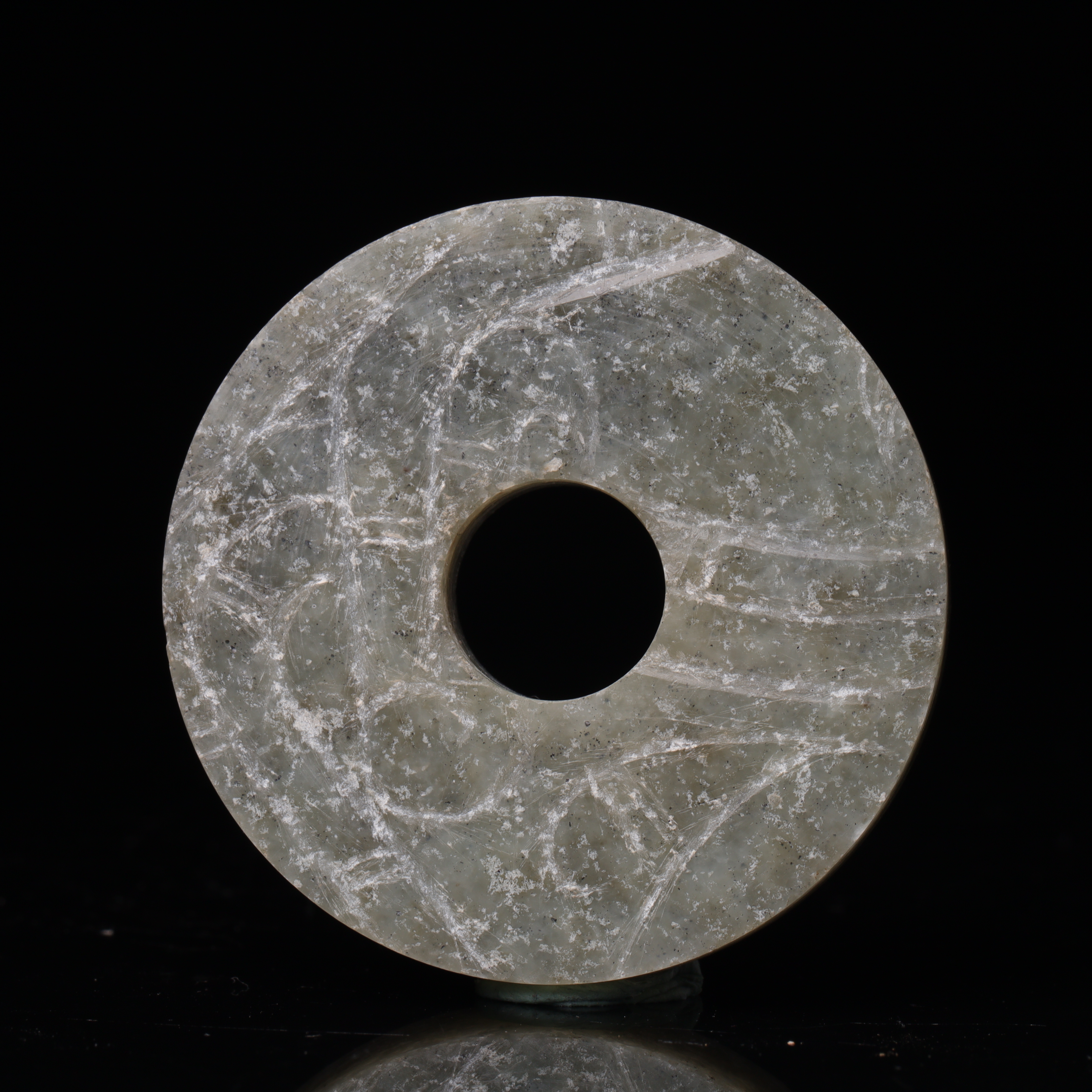 明代和田玉刻纹壁-NX