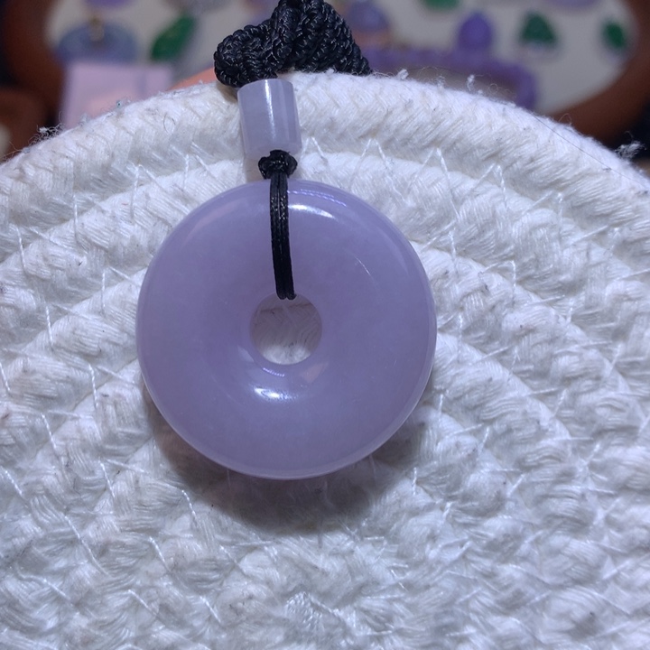 翡翠颈饰未镶嵌冰粉紫甜甜圈