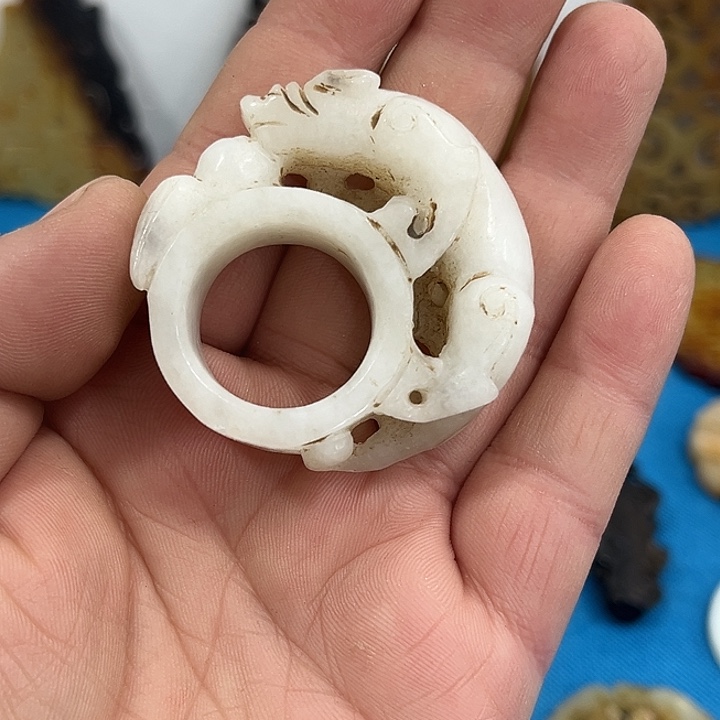 和田玉挂件未镶嵌青*原