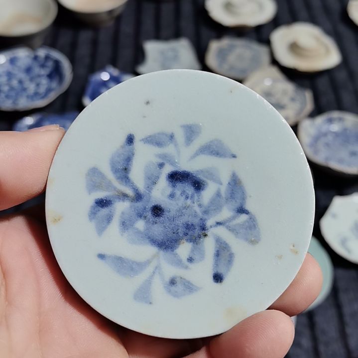 瓷片青花影青杯垫标夲