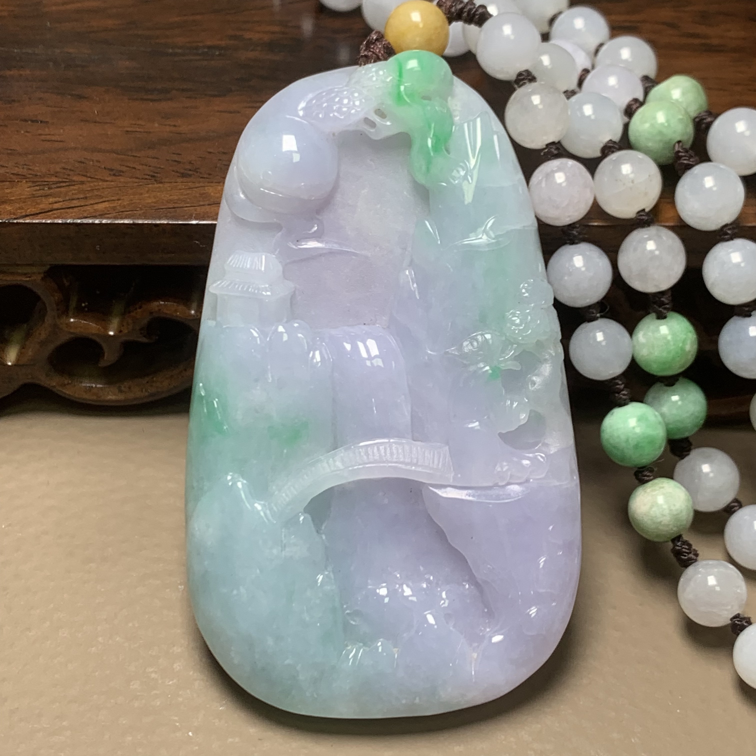 A977珠宝玉石A货翡翠吊坠