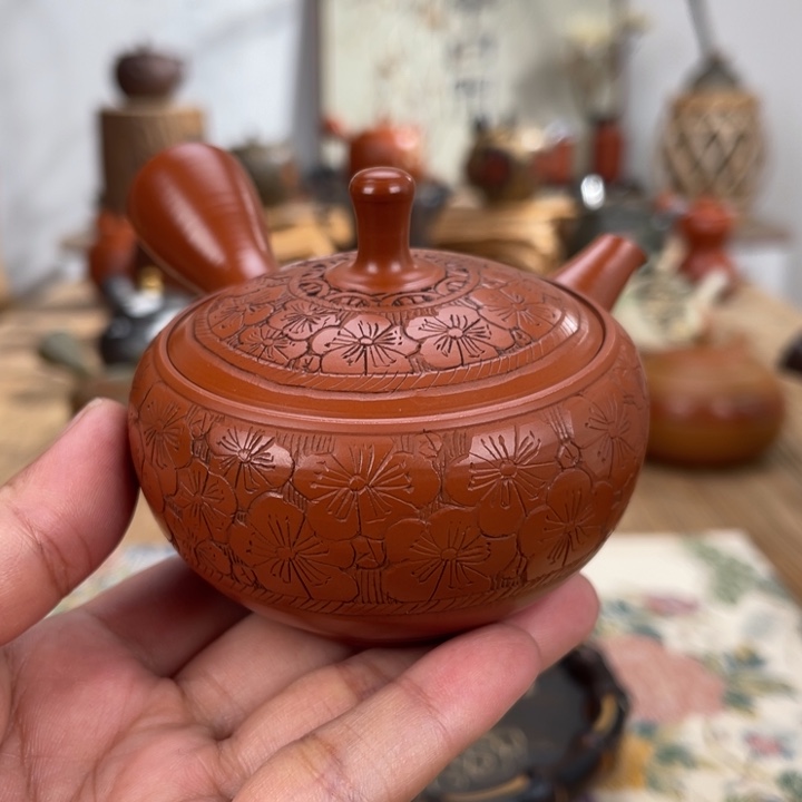 常滑玉龍昭刻合作茶壶