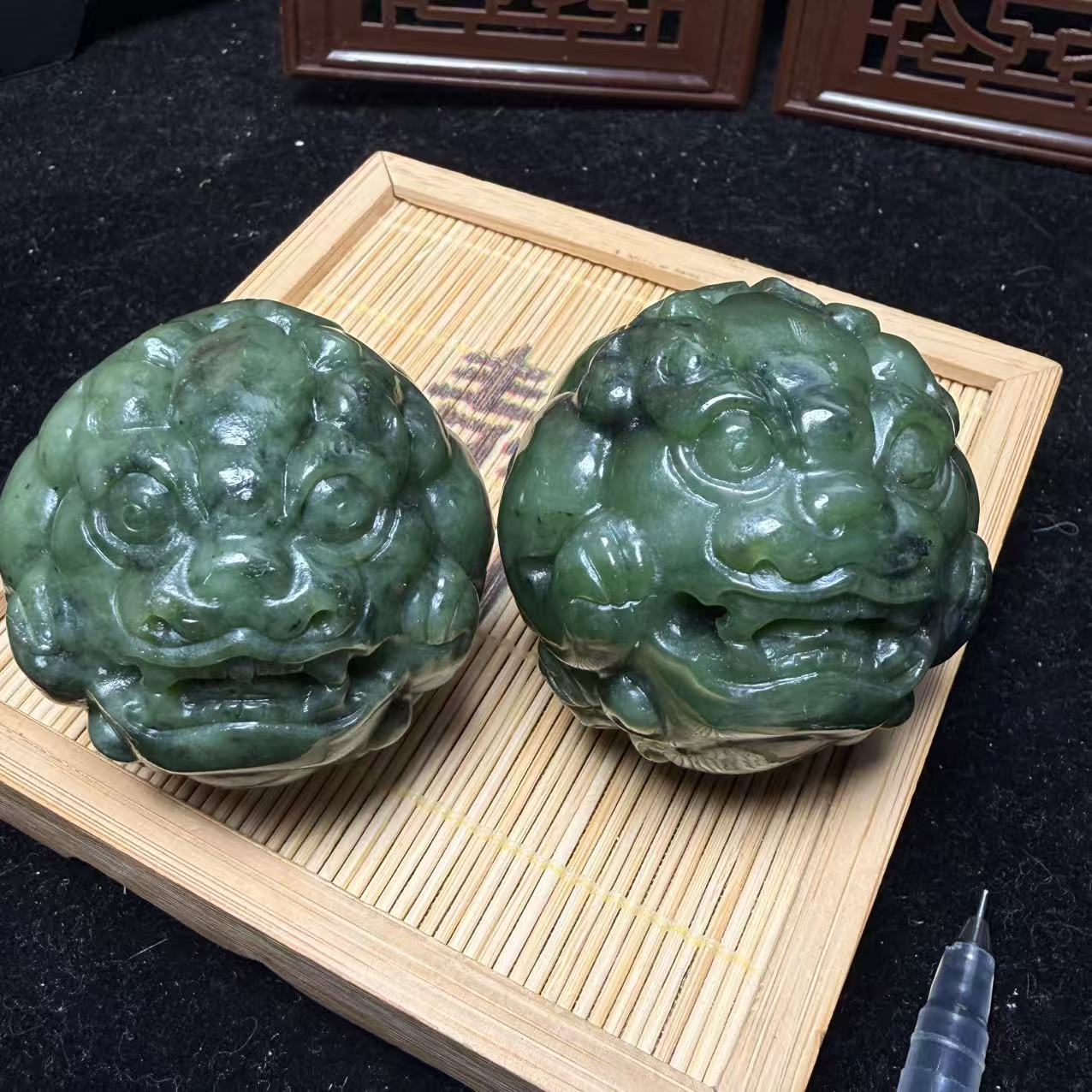 和田玉碧玉手把-5771