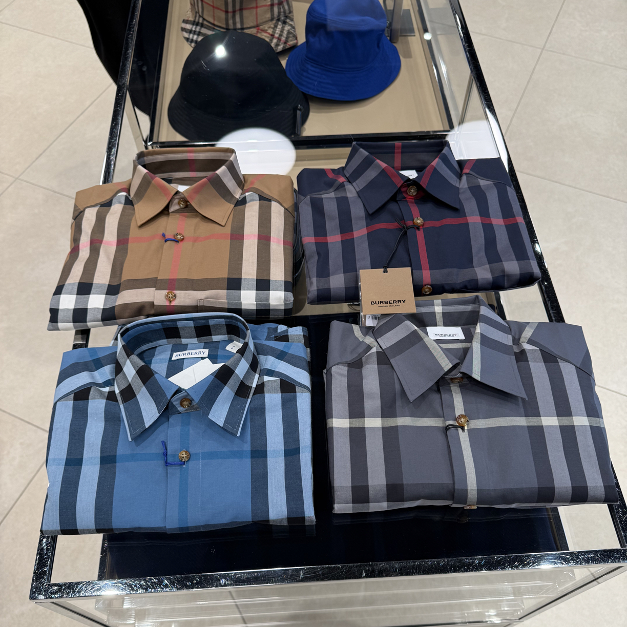 未使用 BURBERRY/博柏利 巴宝莉 男装 大格纹 长袖 衬衫 81043871