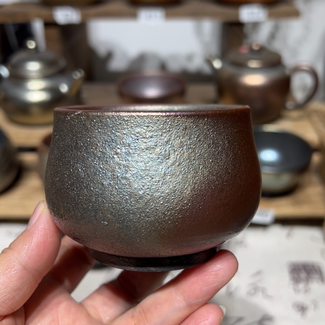 壶建水紫陶紫泥柴烧杯