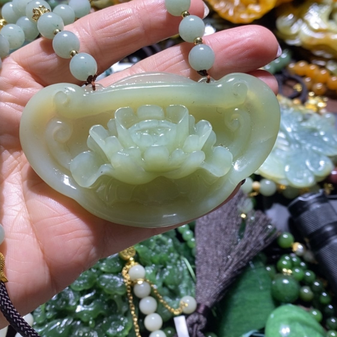 【闪购商品】岫玉毛衣链未镶嵌