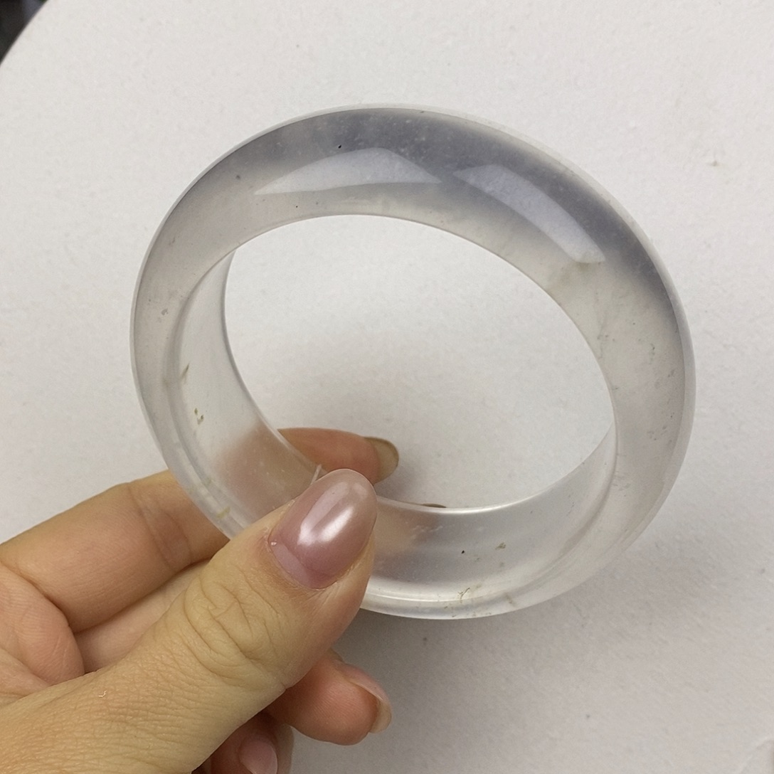 石英质玉未镶嵌手镯61黑钢5708