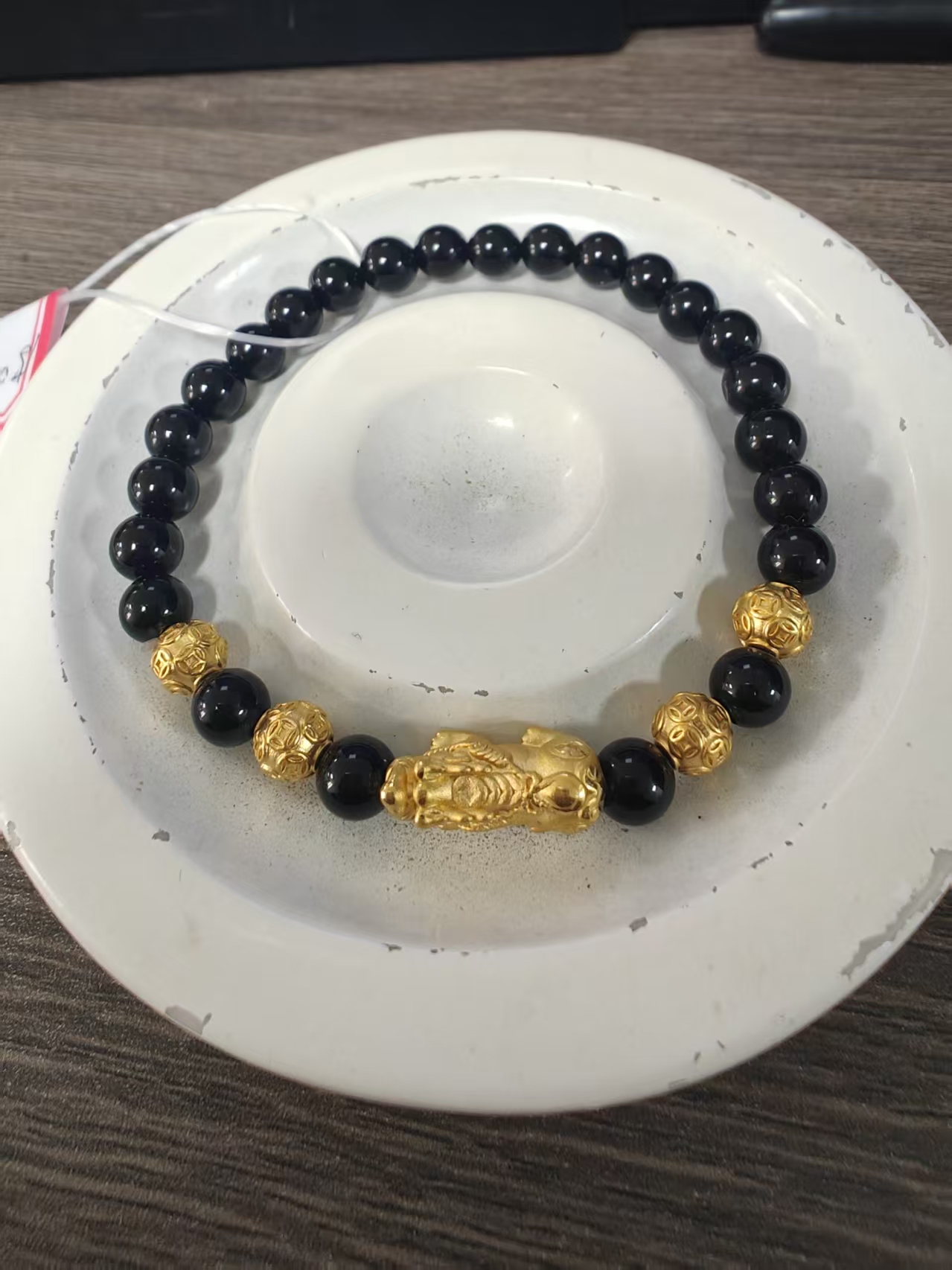 【足金999】卡6钱币貔貅+4颗钱币转运珠