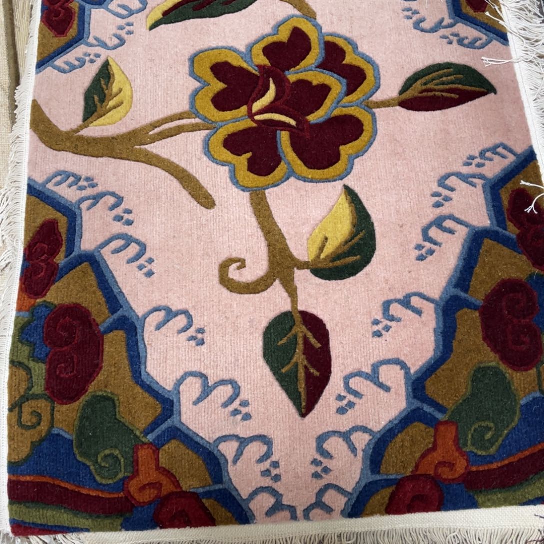 羊毛60×90纯手工羊毛入户门垫