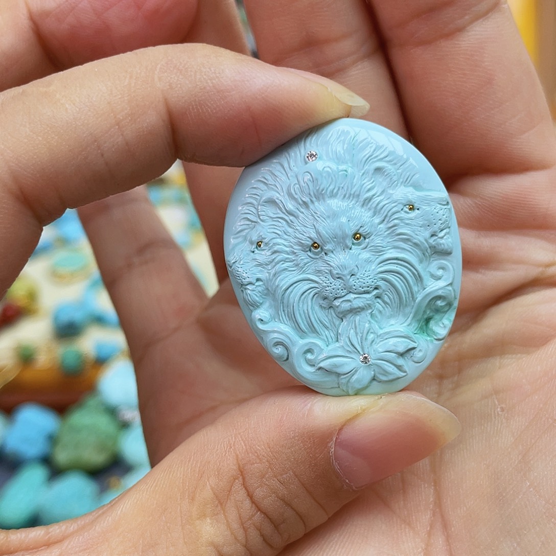 红***绿松石未镶嵌吊坠(不含链)