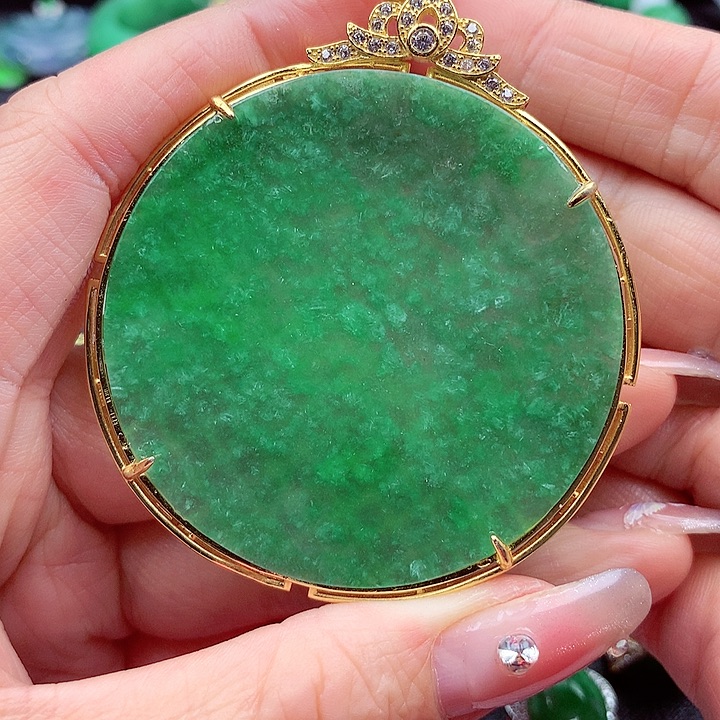 翡翠颈饰银S925镶嵌翡翠