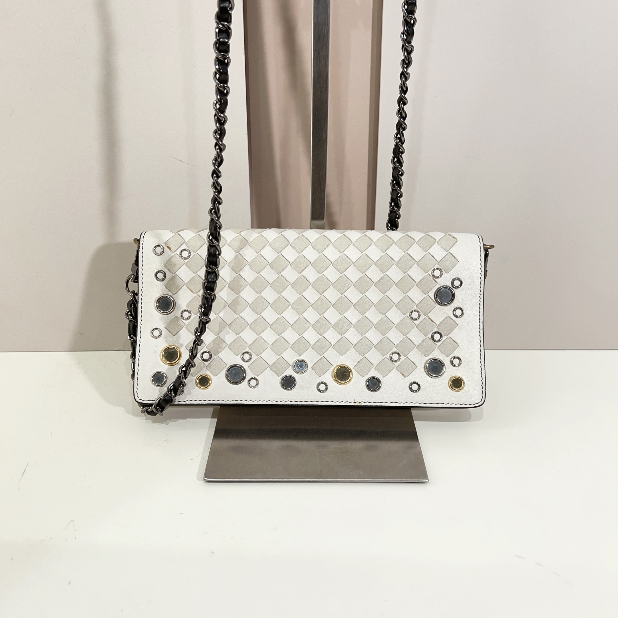 95新 BOTTEGA VENETA/葆蝶家 bv编织链条包a8247