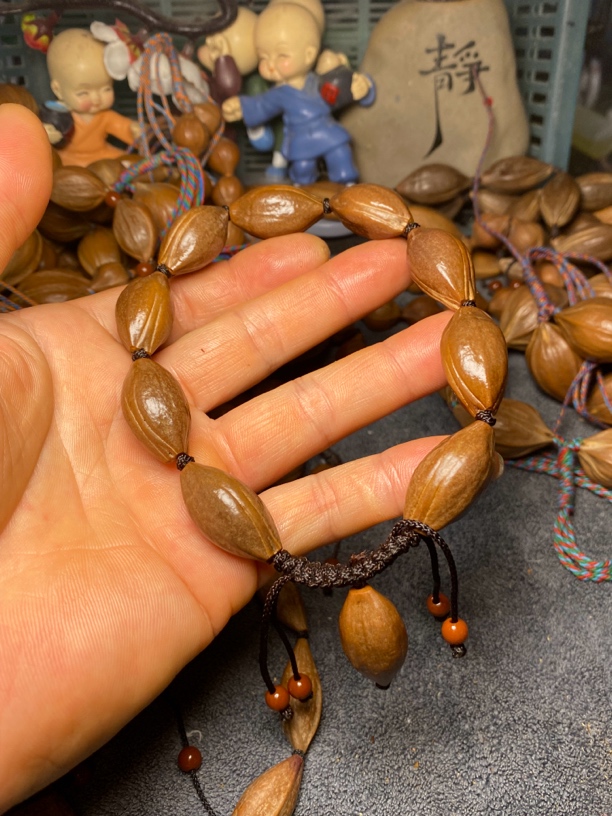 橄榄核紫肉手串原皮素串少见的紫核