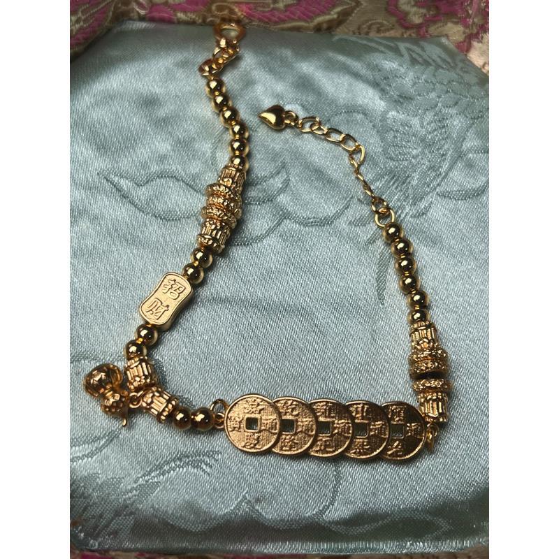 J0041国潮五帝钱精品手链