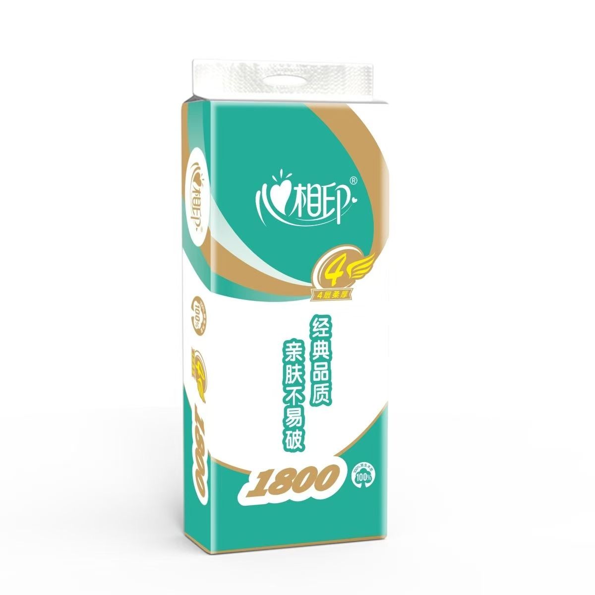 心相印经典重塑全心呵护10卷有芯卷纸纸巾1800g厕所卷纸